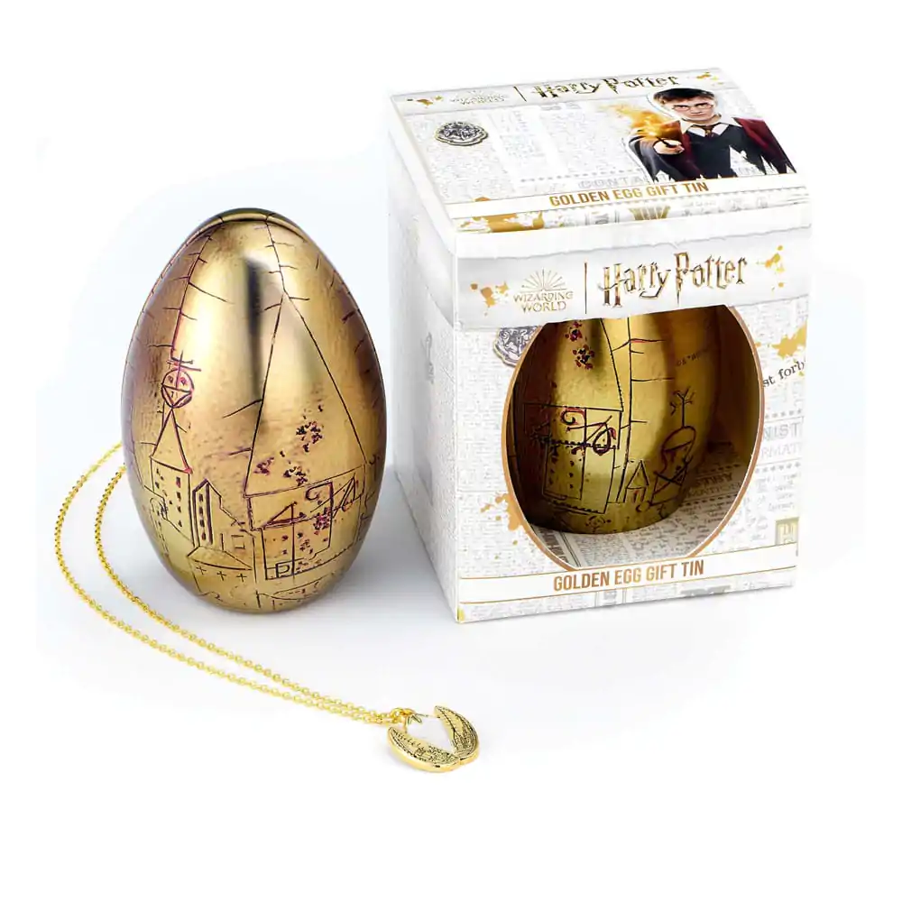 Harry Potter ogrlica z obeskom Golden Egg s škatlo za darilo fotografija izdelka