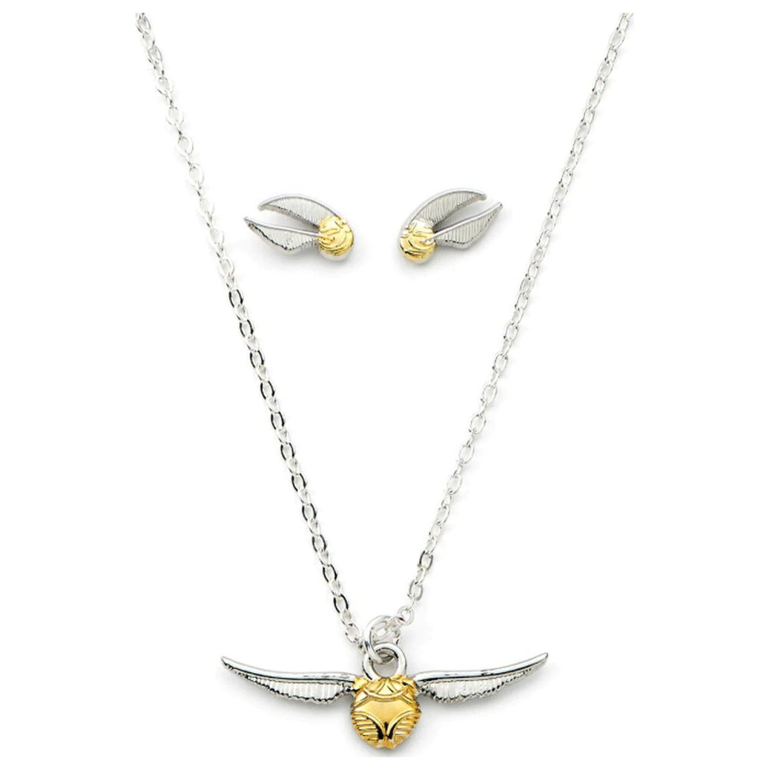 Harry Potter Golden Snitch komplet ogrlice in uhanov fotografija izdelka