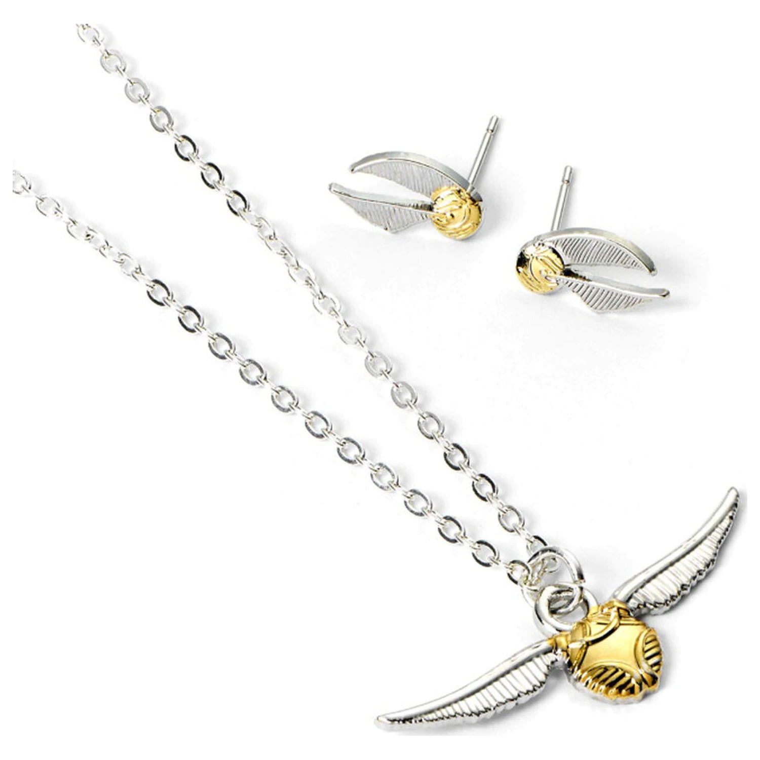 Harry Potter Golden Snitch komplet ogrlice in uhanov fotografija izdelka