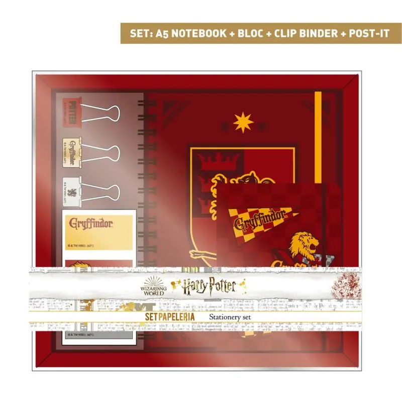 Harry Potter Stationery Set Gryffindor - pisarniški material komplet fotografija izdelka