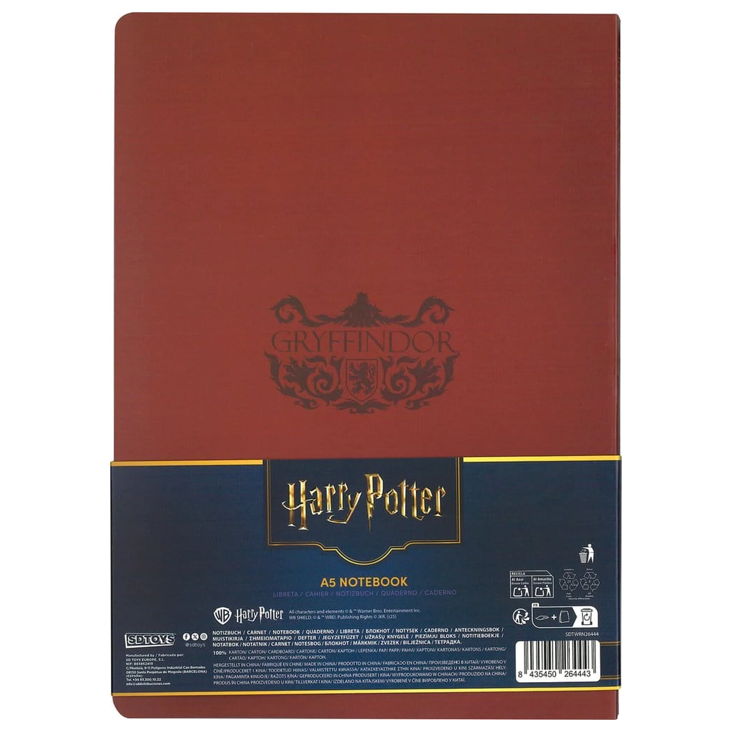 Harry Potter mehke platnice beležnica Gryffindor 21 cm fotografija izdelka