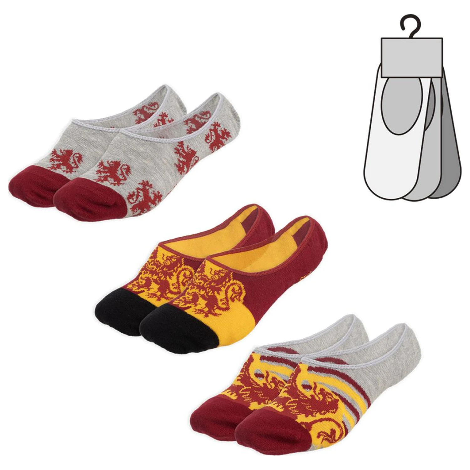 Harry Potter Gryffindor Odrasel Secret Socks paket 36/40 fotografija izdelka