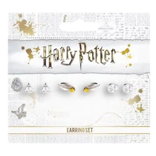 Harry Potter uhani 3-Pack Snitch/Deathly Hallows/Platform 9 3/4 (posrebreno) fotografija izdelka