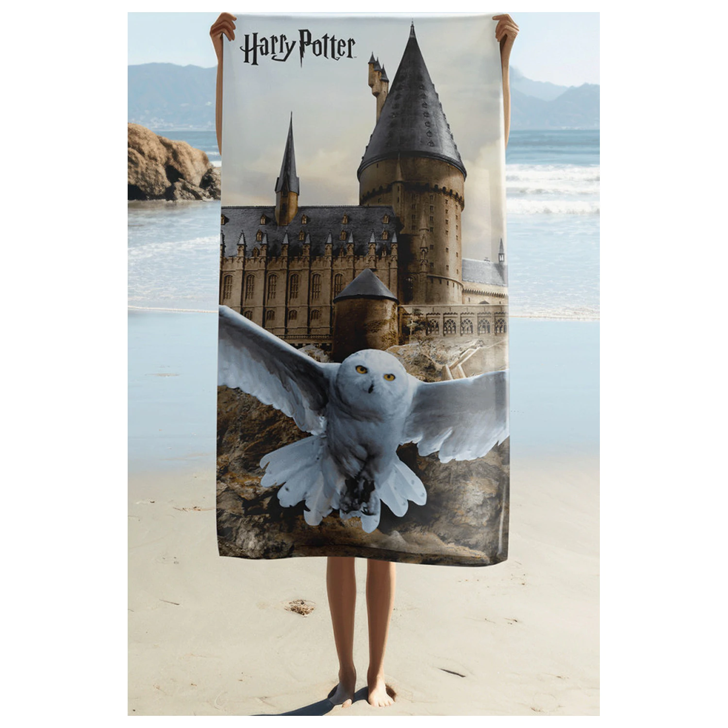 Harry Potter Hedwig Fly brisača 70x140cm fotografija izdelka