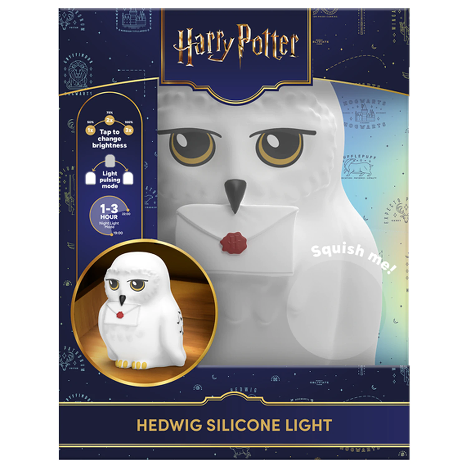 Harry Potter Hedwig 'SquishyGlo' okrasna svetilka za ponovno polnjenje fotografija izdelka