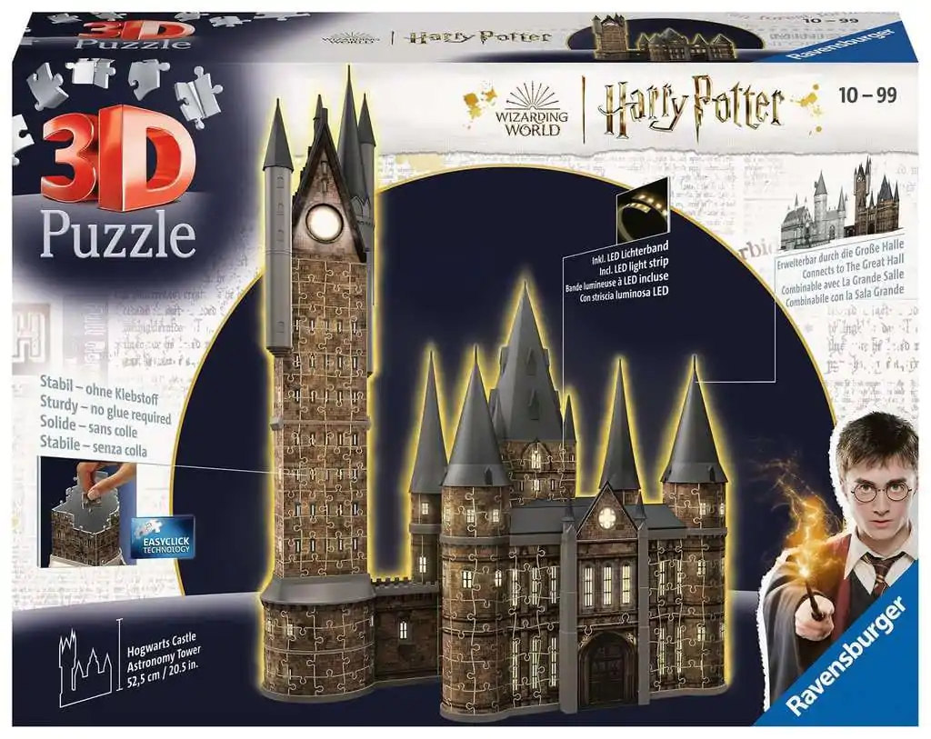 Harry Potter 3D Puzzle Hogwarts Castle: Astronomy Tower - Night Edition (540 kosov) fotografija izdelka