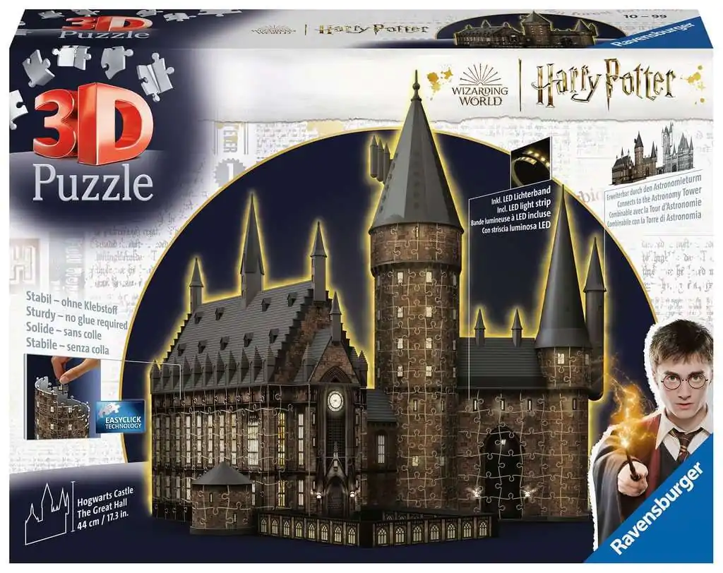 Harry Potter 3D Puzzle Hogwarts Castle: Great Hall - Night Edition (643 kosov) fotografija izdelka