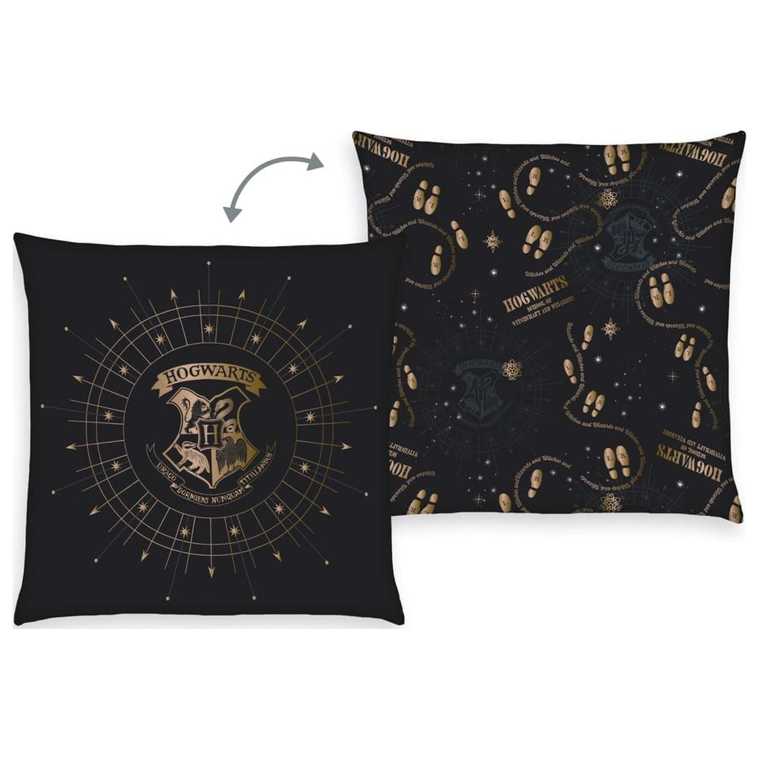 Harry Potter blazina Hogwarts Crest & Marauder's Map 40 x 40 cm fotografija izdelka
