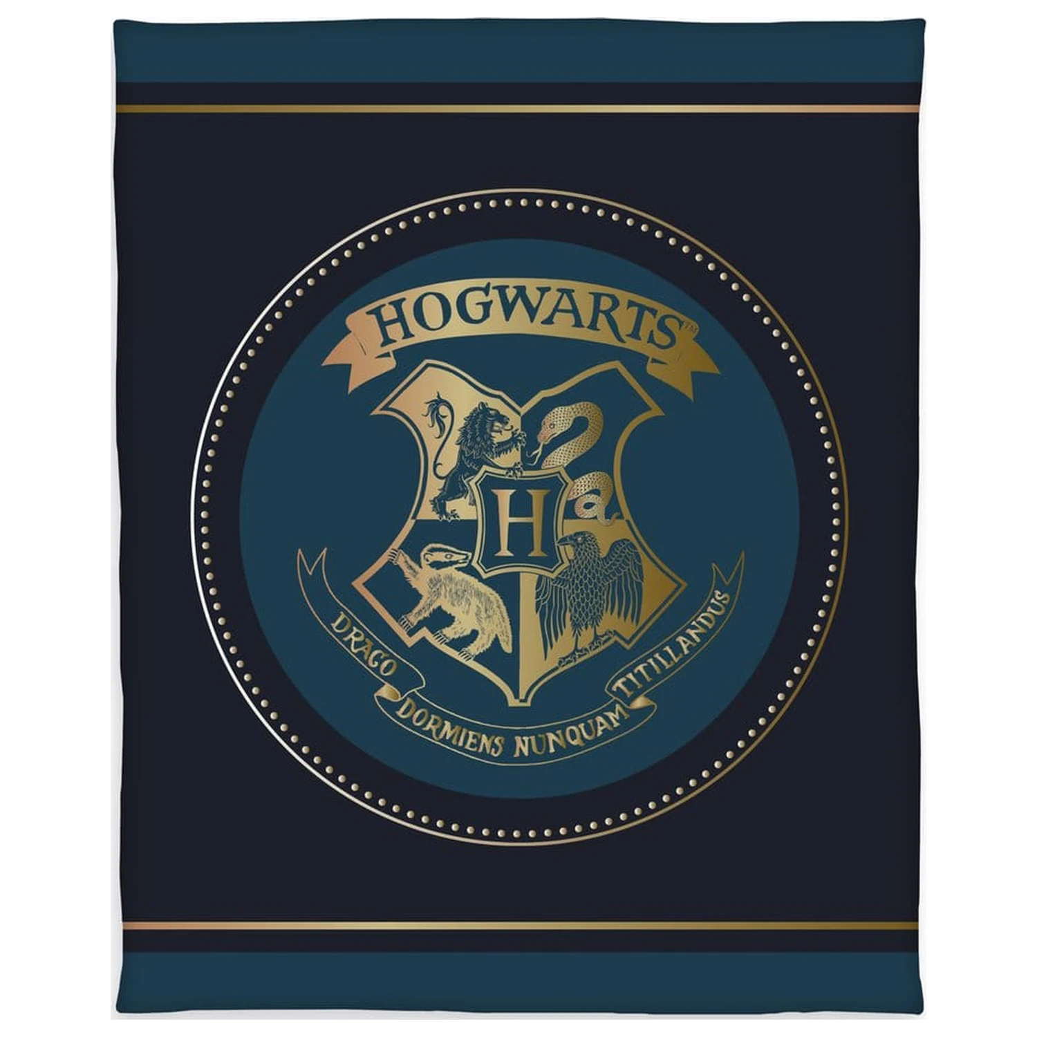 Harry Potter Flis odeja Hogwarts Crest 130 x 160 cm fotografija izdelka
