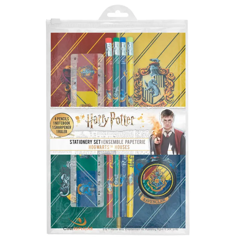 Harry Potter 6-delni komplet pisarniških izdelkov Hogwarts Houses fotografija izdelka