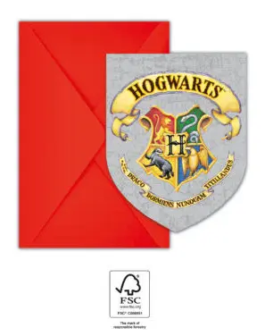Harry Potter Hogwarts Houses Party Vabilo 6 kosov FSC fotografija izdelka