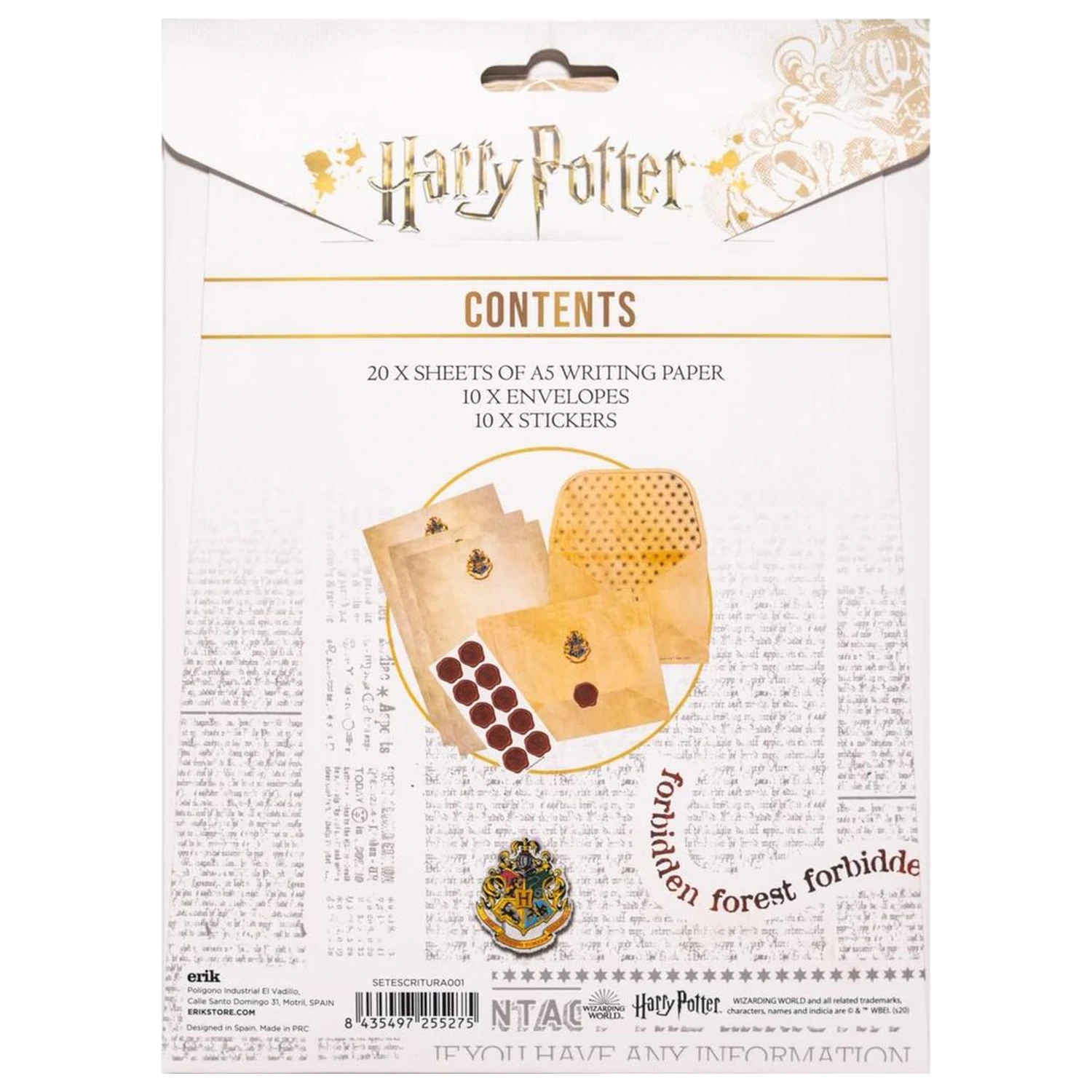 Harry Potter set za pisanje pisem Hogwarts fotografija izdelka