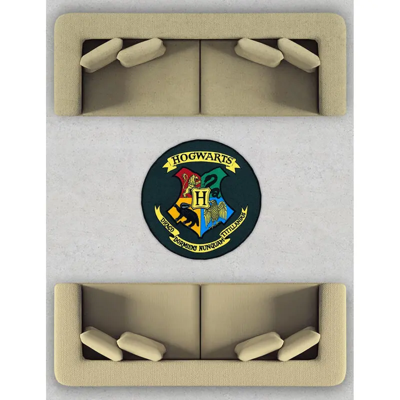 Harry Potter Preproga Hogwarts Shield 100 x 100 cm fotografija izdelka