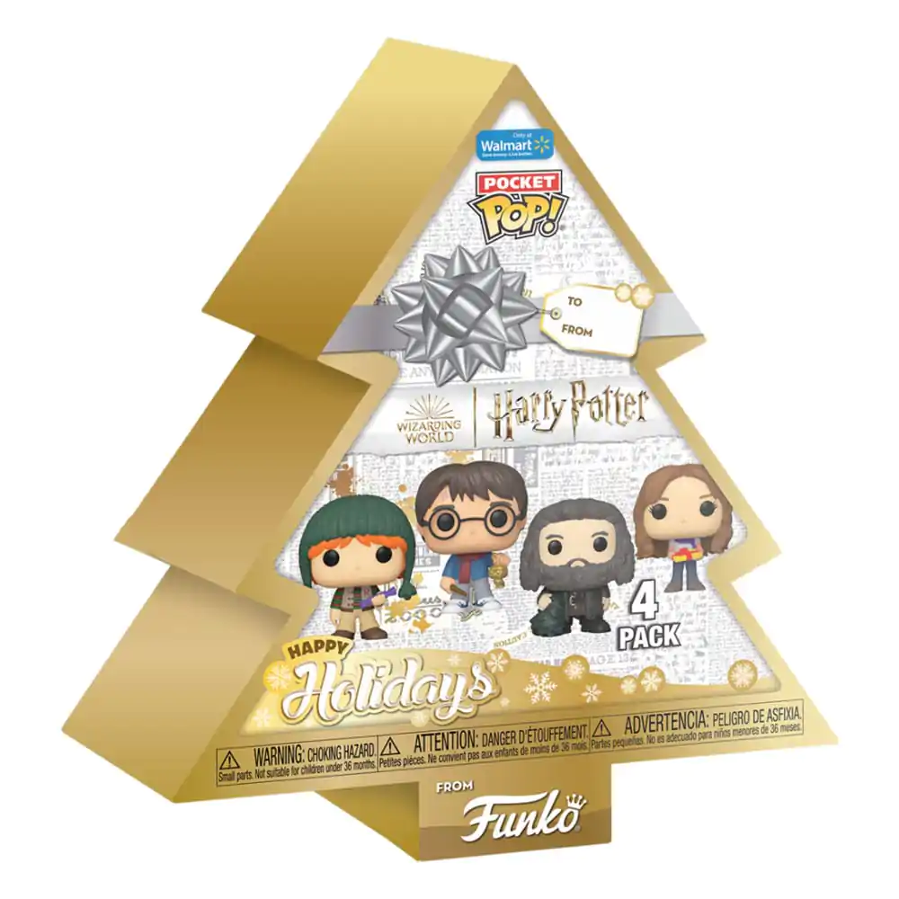 Harry Potter Holiday 2024 Pocket Funko POP! Vinyl Keychains 4-Pack Tree Holiday Box 4 cm fotografija izdelka