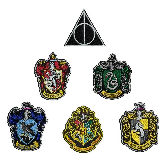 Harry Potter *patches* 6-Pack *house crests* - 6 kos našitki z grbi hiš fotografija izdelka