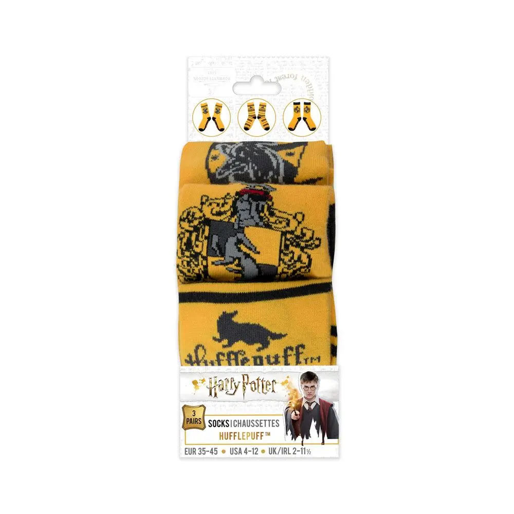 Harry Potter Nogavice 3-Pack Hufflepuff fotografija izdelka