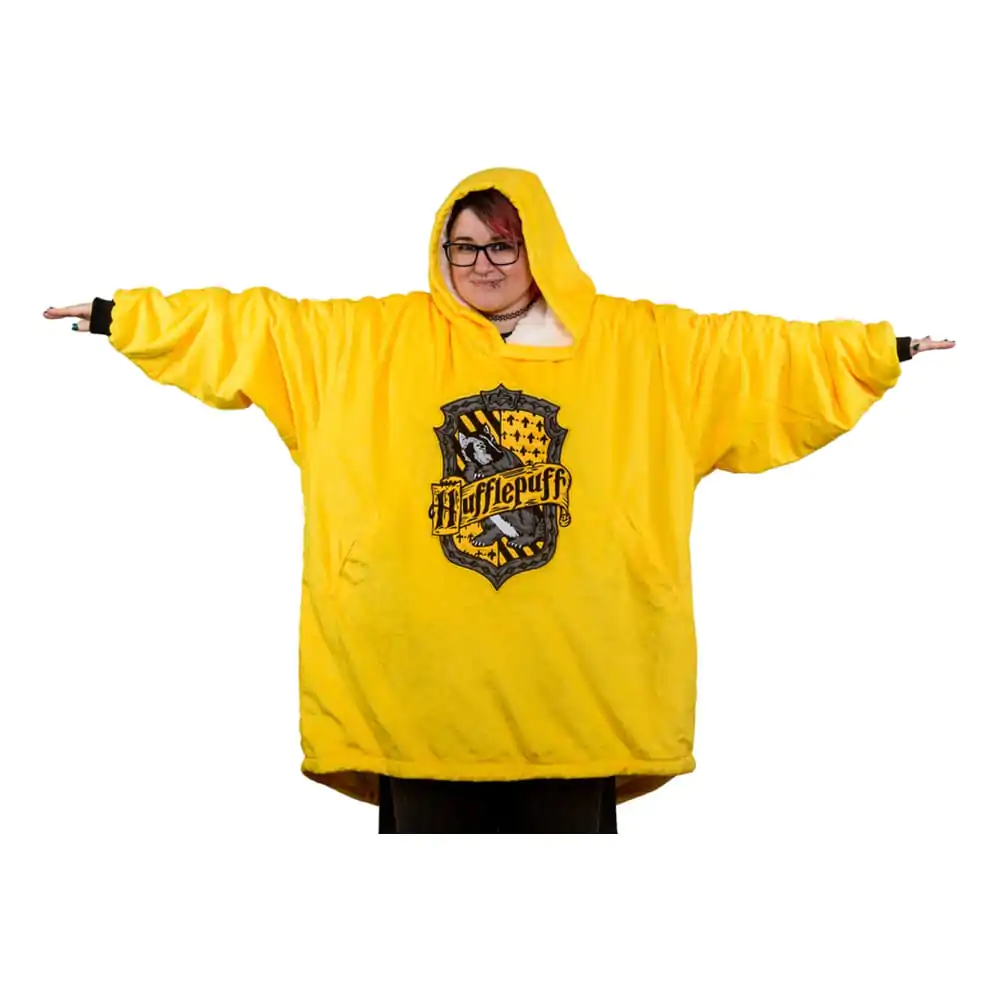 Harry Potter Oversized Hoodie Odeja s kapuco Hufflepuff fotografija izdelka