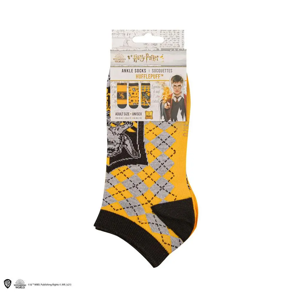 Harry Potter nizke nogavice 3-Pack Hufflepuff fotografija izdelka