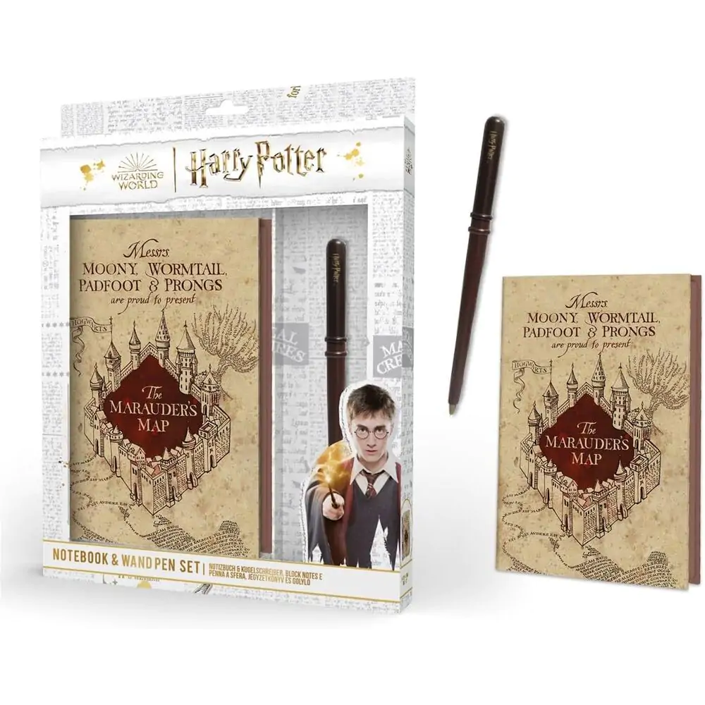 Harry Potter Notebook + set pisala v obliki čarobne palice fotografija izdelka