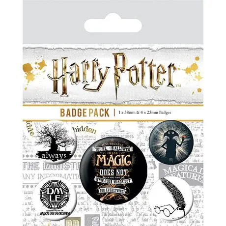 Harry Potter gumbi z žebljičkom - 5-Pack Symbols fotografija izdelka