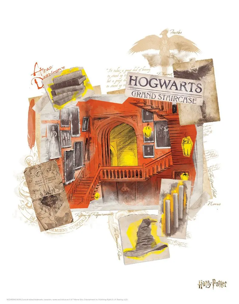 Harry Potter komplet litografij 10-kosov 36 x 28 cm fotografija izdelka