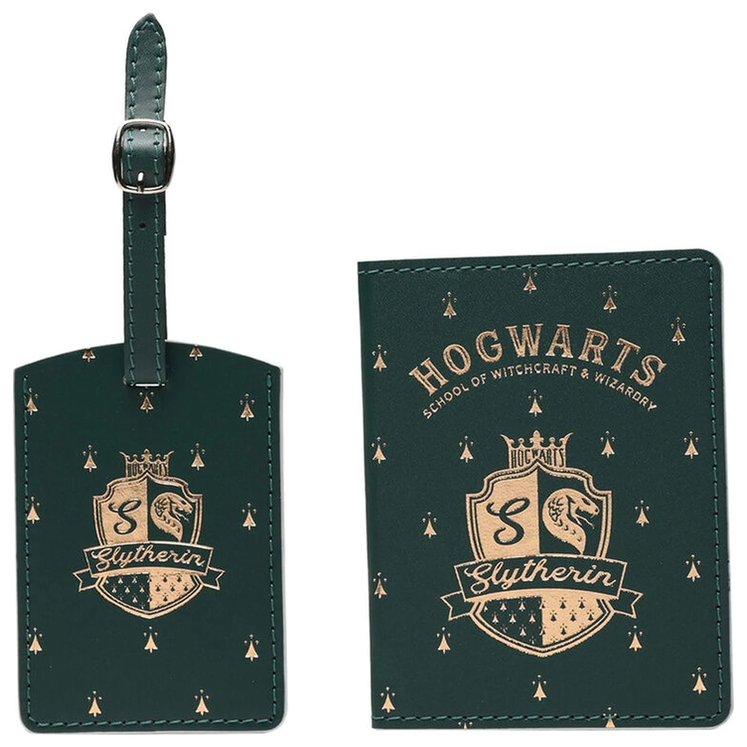 Harry Potter Slytherin držalo za potni list in oznaka za prtljago fotografija izdelka