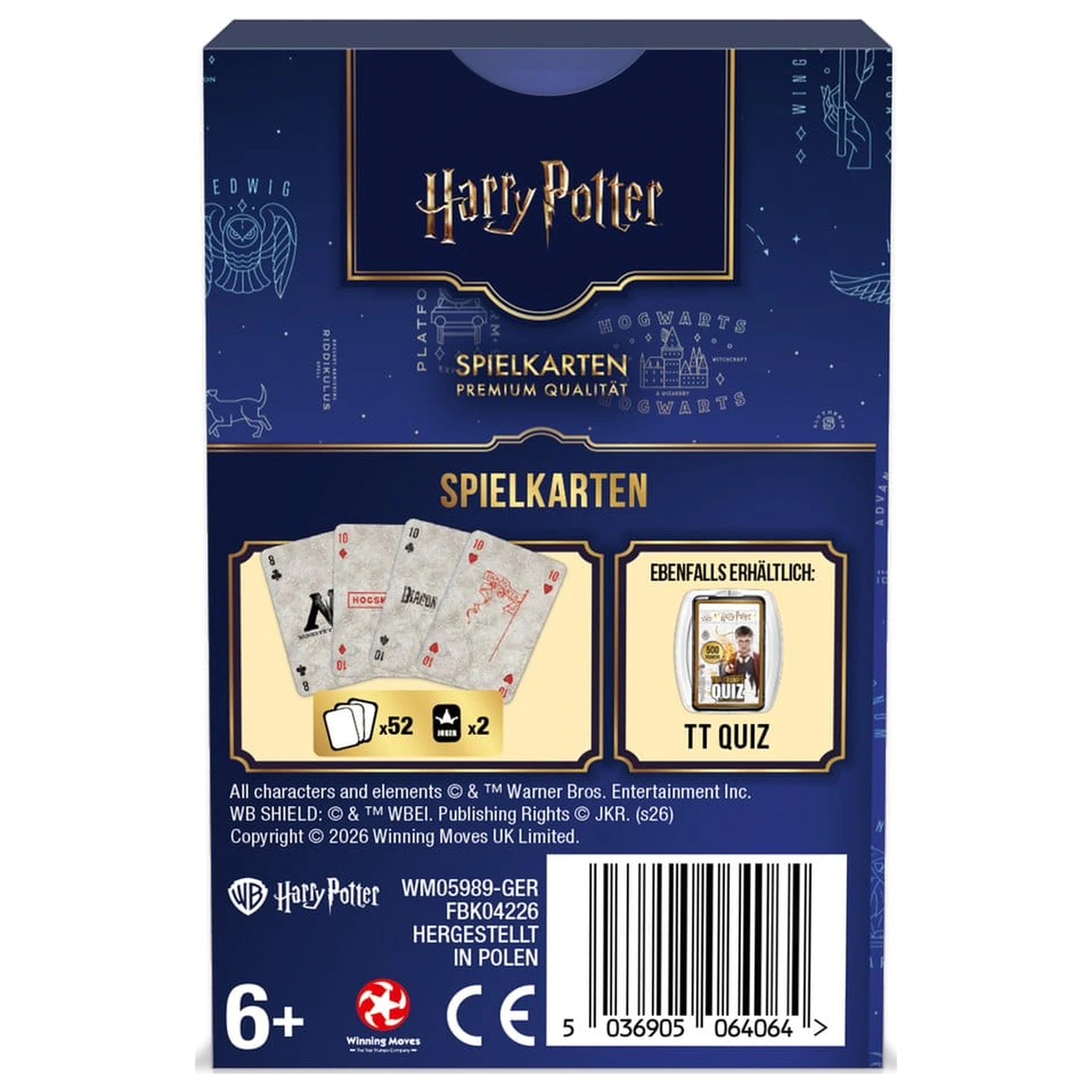 Harry Potter Igralne karte *Nemška verzija* fotografija izdelka