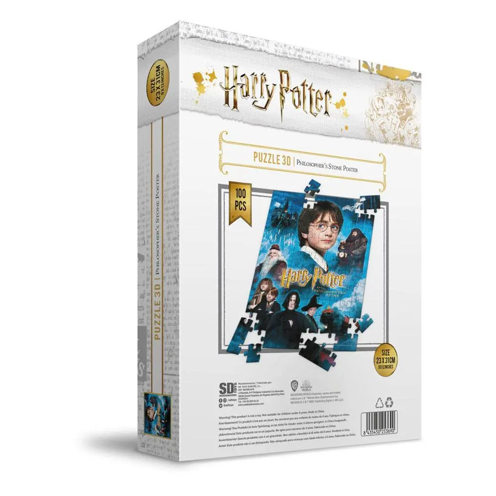 Harry Potter Jigsaw Puzzle s 3D-učinkom Philosopher's Stone Poster (100 kosov) fotografija izdelka