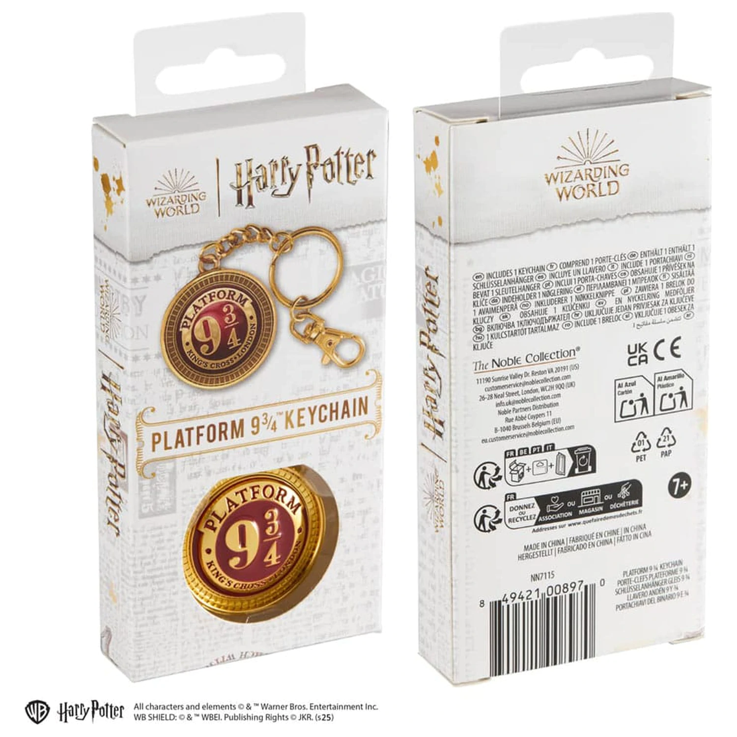 Harry Potter Kovinski obesek za ključe Platform 9 3/4 fotografija izdelka