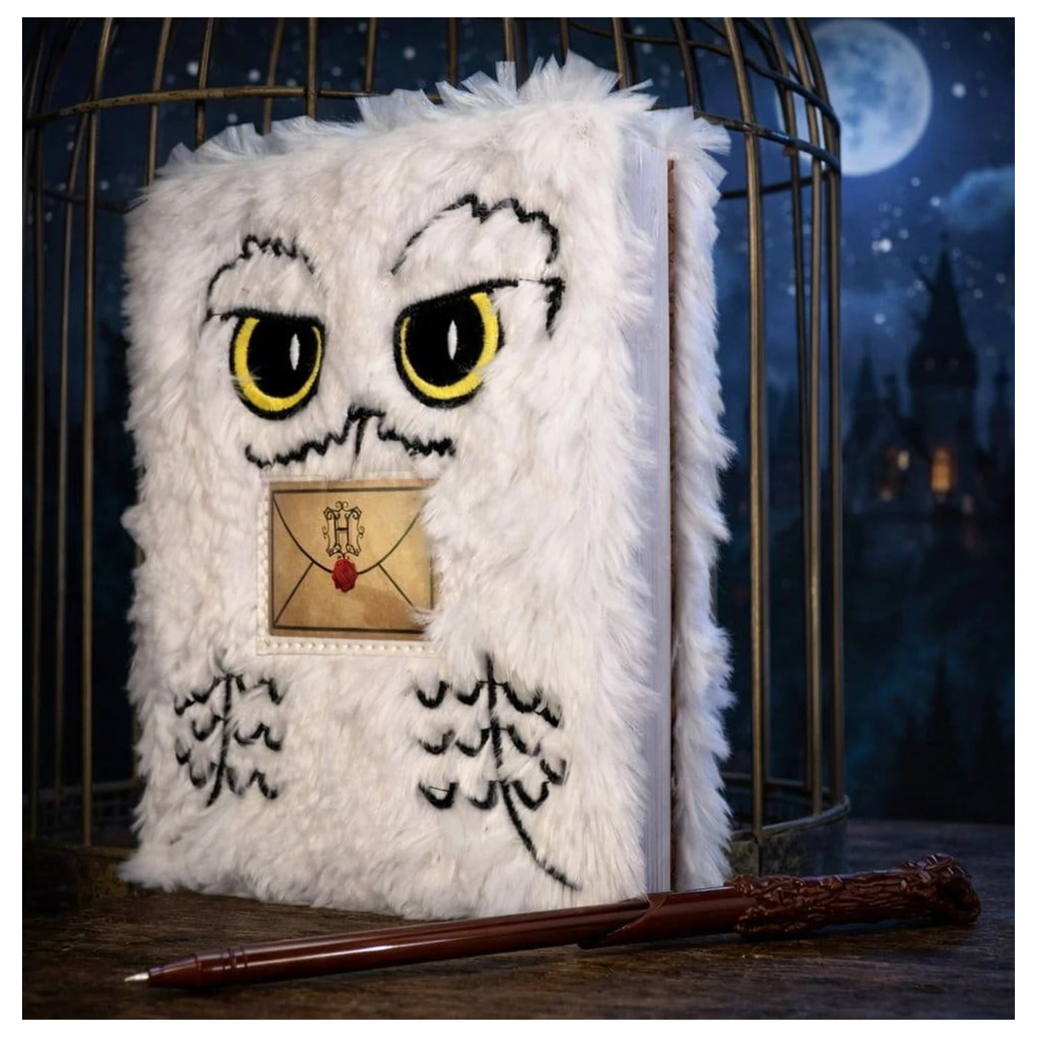 Harry Potter Plišast set zvezkov s kemičnim svinčnikom Hedwig Magical Locations fotografija izdelka