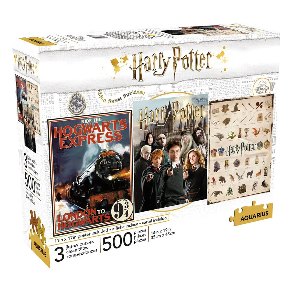 Harry Potter Jigsaw Puzzle Movie Poster 3-Pack (500 kosov) fotografija izdelka