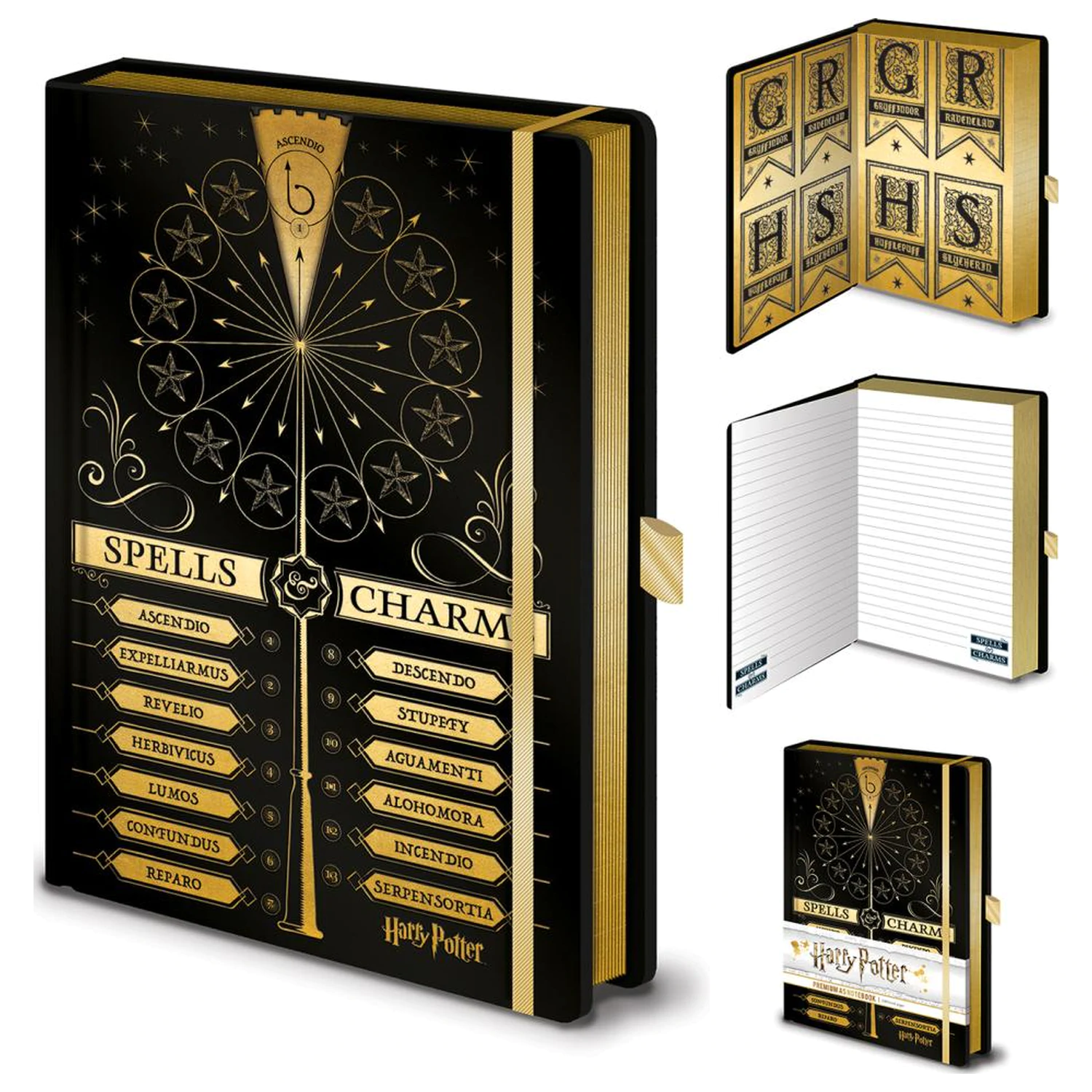 Harry Potter Spells & Charms A5 zvezek s spinerjem fotografija izdelka