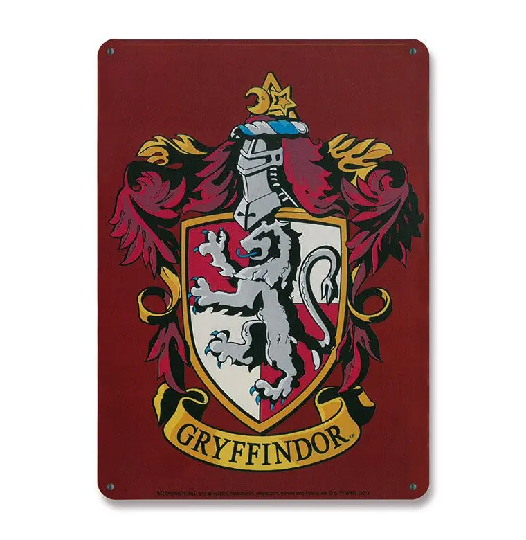 Harry Potter Tin Znak Gryffindor 15 x 21 cm fotografija izdelka