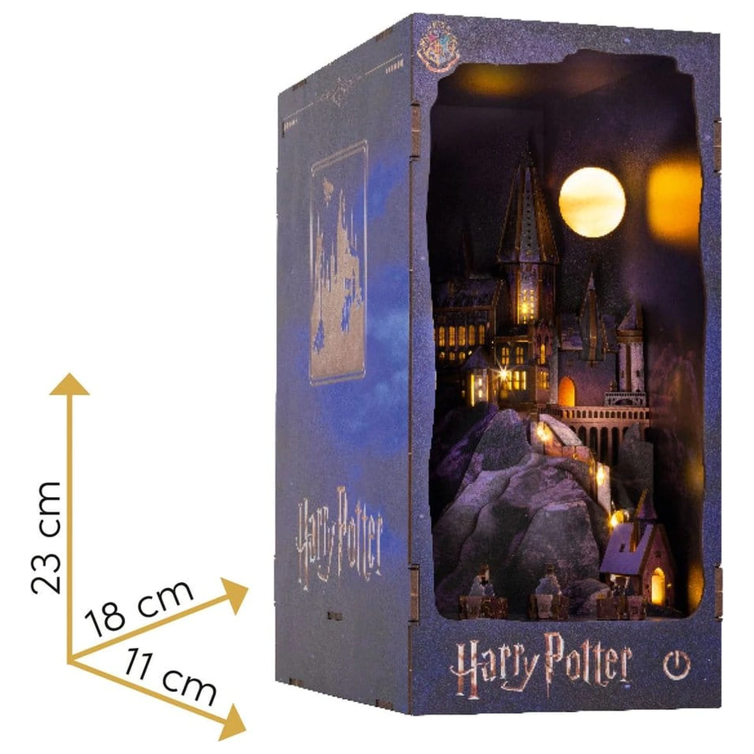 Harry Potter Tiny Adventures Book Nook Mini Diorama grad Hogwarts 18 cm fotografija izdelka