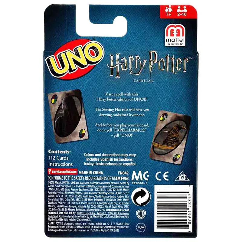 Harry Potter Card Game UNO - igra s kartami fotografija izdelka