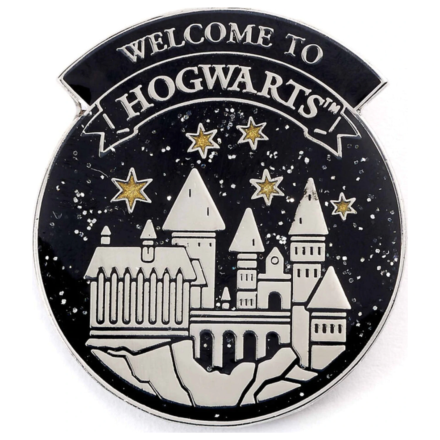 Harry Potter Welcome to Hogwarts značka z zatičem fotografija izdelka