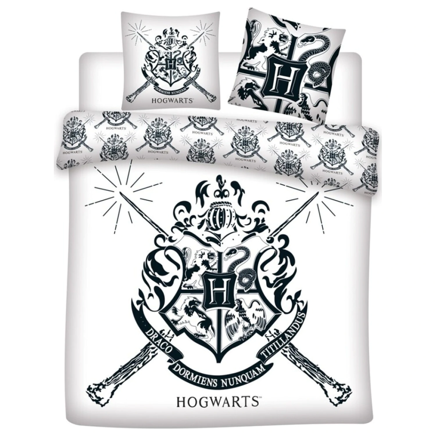 Harry Potter White Double prevleka za odejo fotografija izdelka
