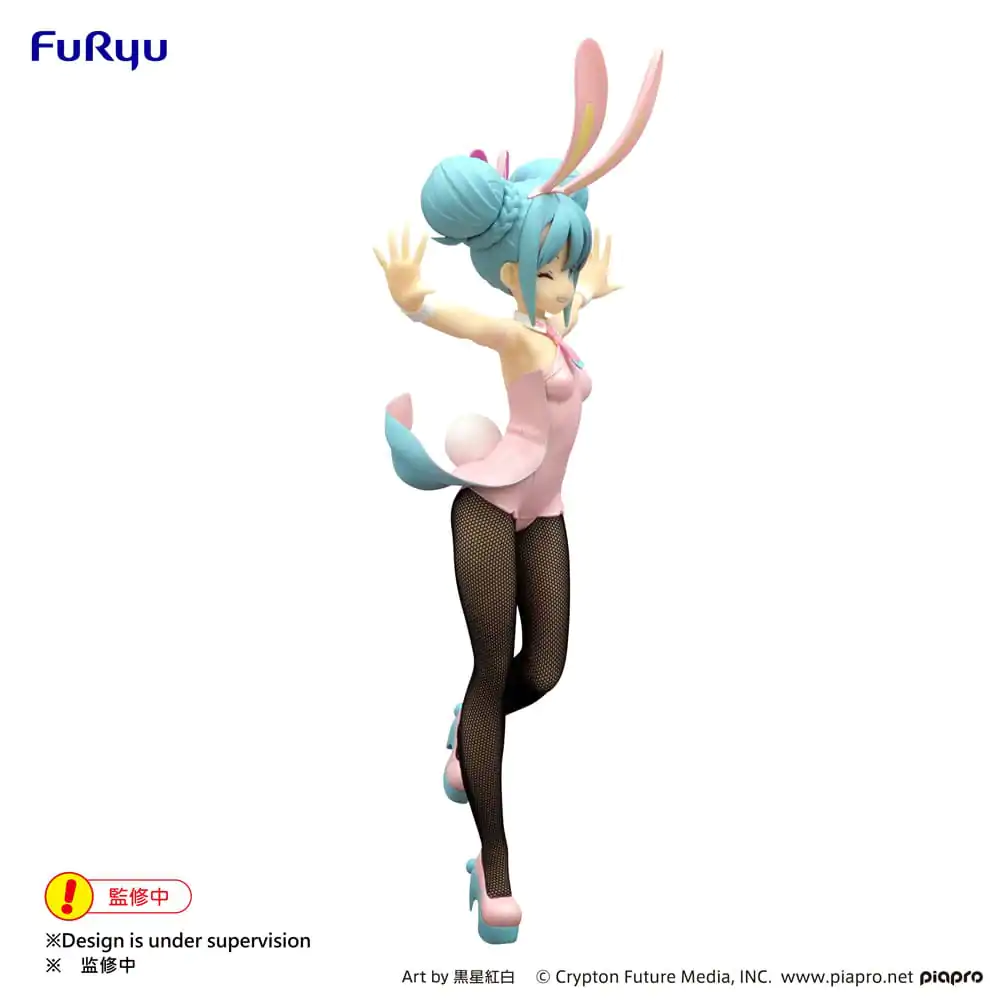 Hatsune Miku BiCute Bunnies PVC Kip z Mežikom Biserno Roza Barvna Različica 30 cm fotografija izdelka