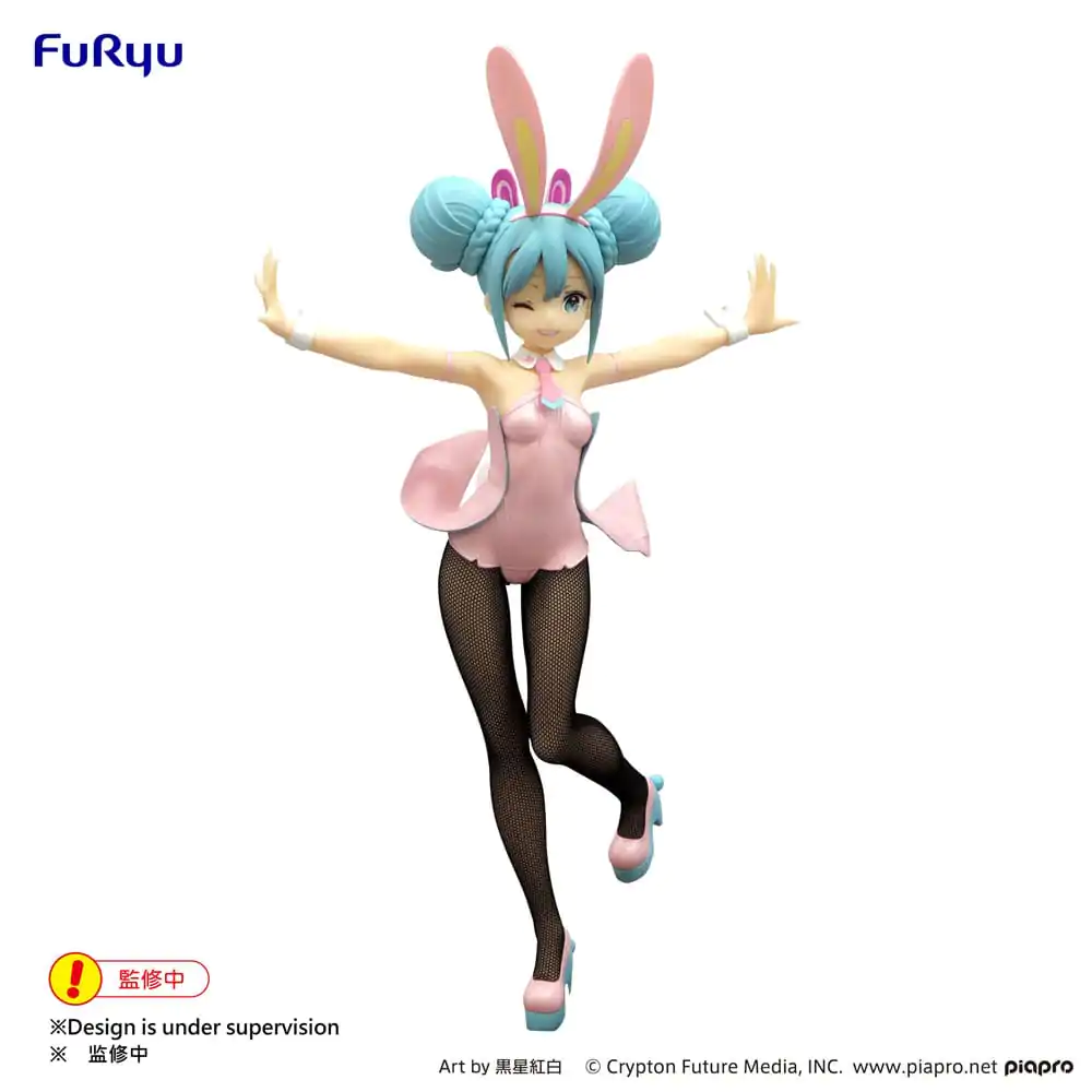 Hatsune Miku BiCute Bunnies PVC Kip z Mežikom Biserno Roza Barvna Različica 30 cm fotografija izdelka