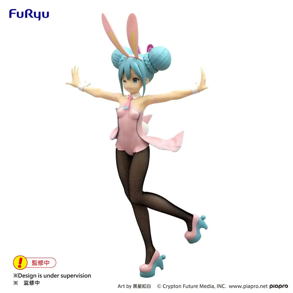 Hatsune Miku BiCute Bunnies PVC Kip z Mežikom Biserno Roza Barvna Različica 30 cm fotografija izdelka