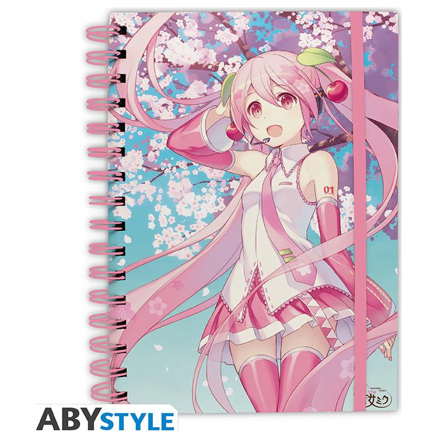 Hatsune Miku Cherry Blossoms Beležnica A5 Spiral fotografija izdelka