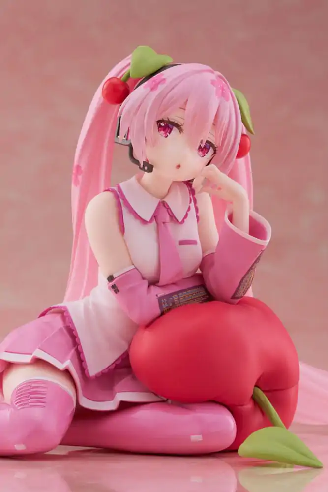 Hatsune Miku PVC Kip Namizna Simpatična Figurica Sakura Miku Češnja Blazina Ver. 13 cm fotografija izdelka