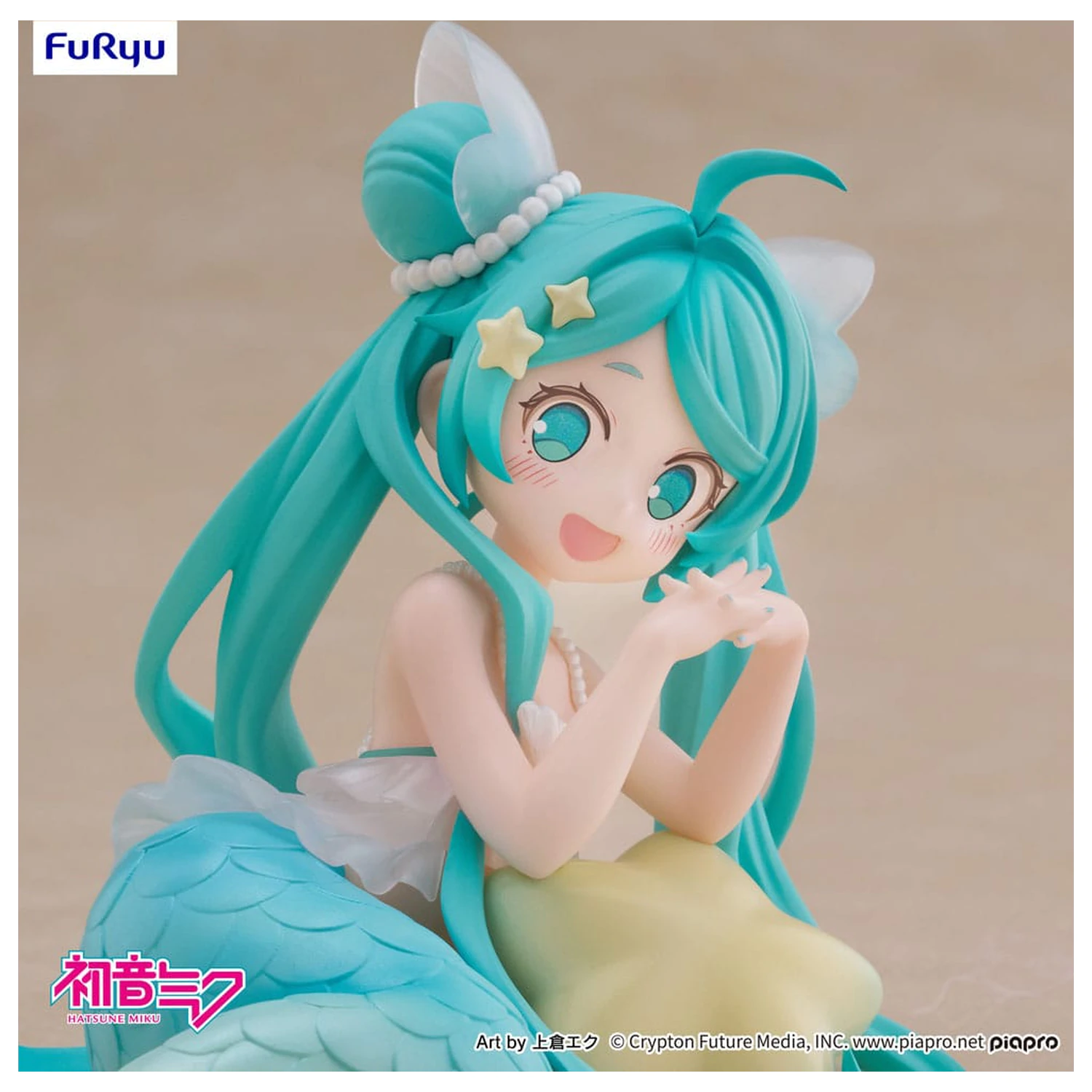 Hatsune Miku Namizni Vilinski PVC Kip Hatsune Miku Princesa morska deklica Ver. 9 cm fotografija izdelka