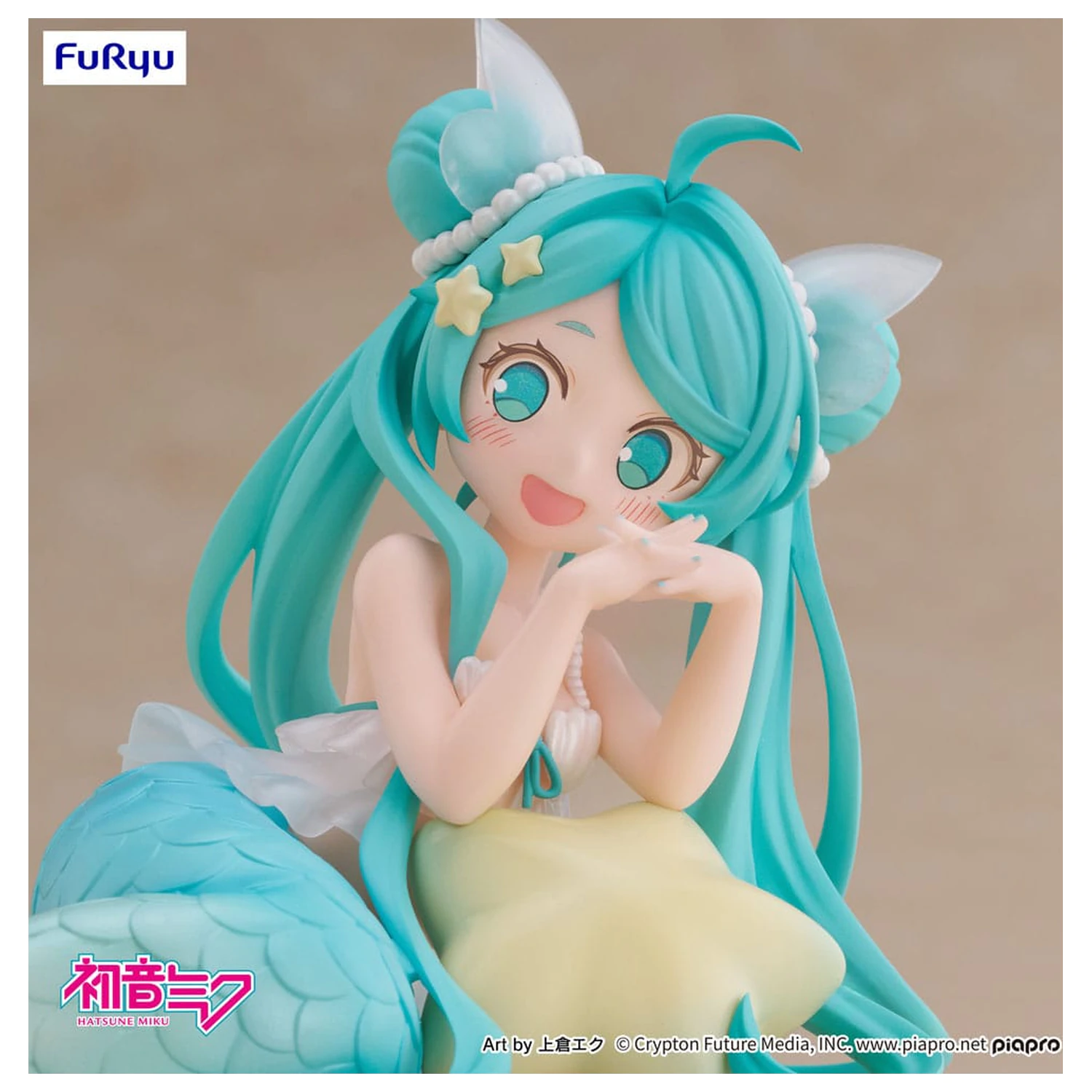 Hatsune Miku Namizni Vilinski PVC Kip Hatsune Miku Princesa morska deklica Ver. 9 cm fotografija izdelka