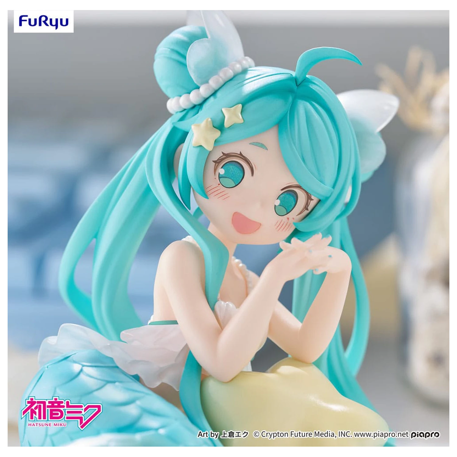 Hatsune Miku Namizni Vilinski PVC Kip Hatsune Miku Princesa morska deklica Ver. 9 cm fotografija izdelka