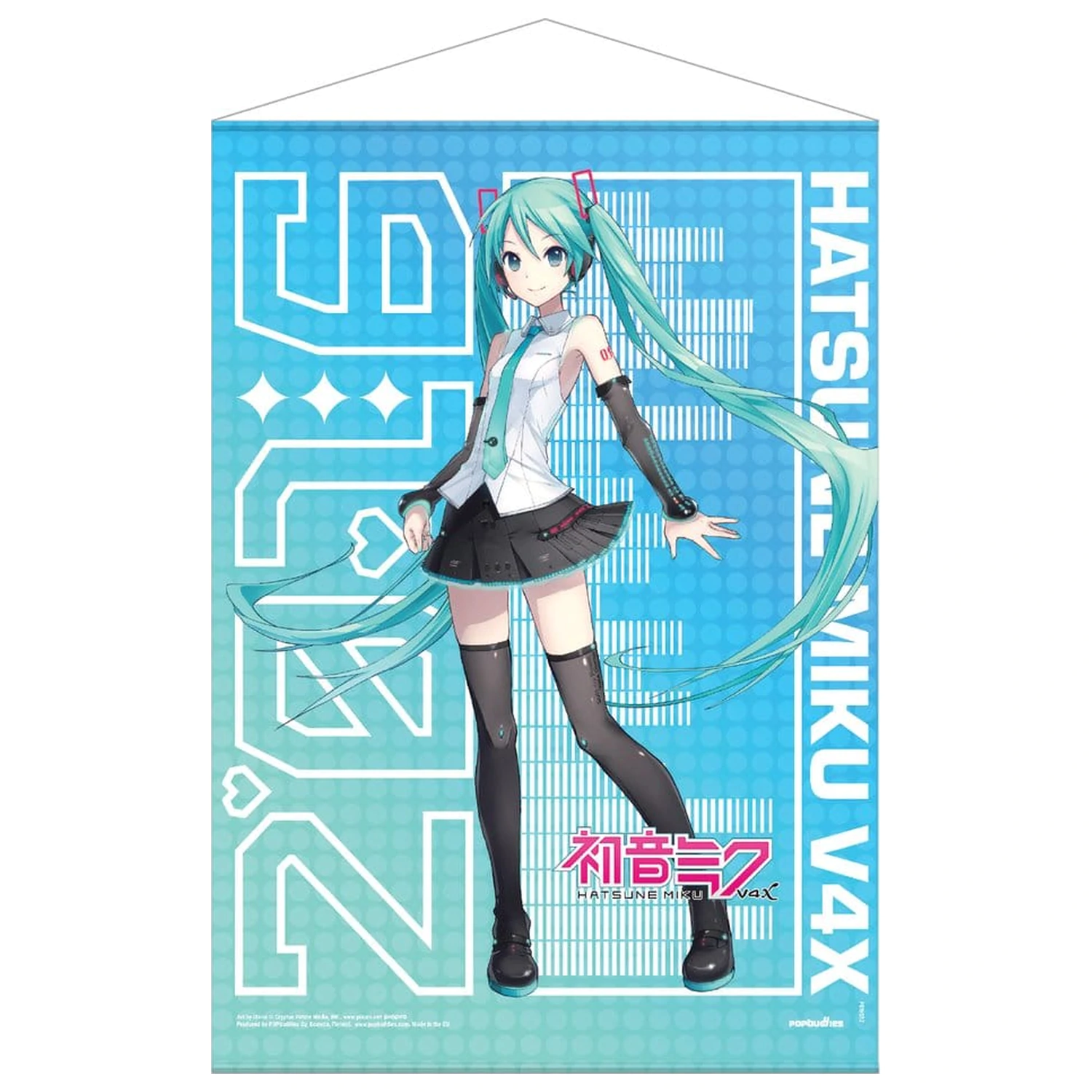 Hatsune Miku stenski zvitek V4x tkanina 50 x 70 cm fotografija izdelka