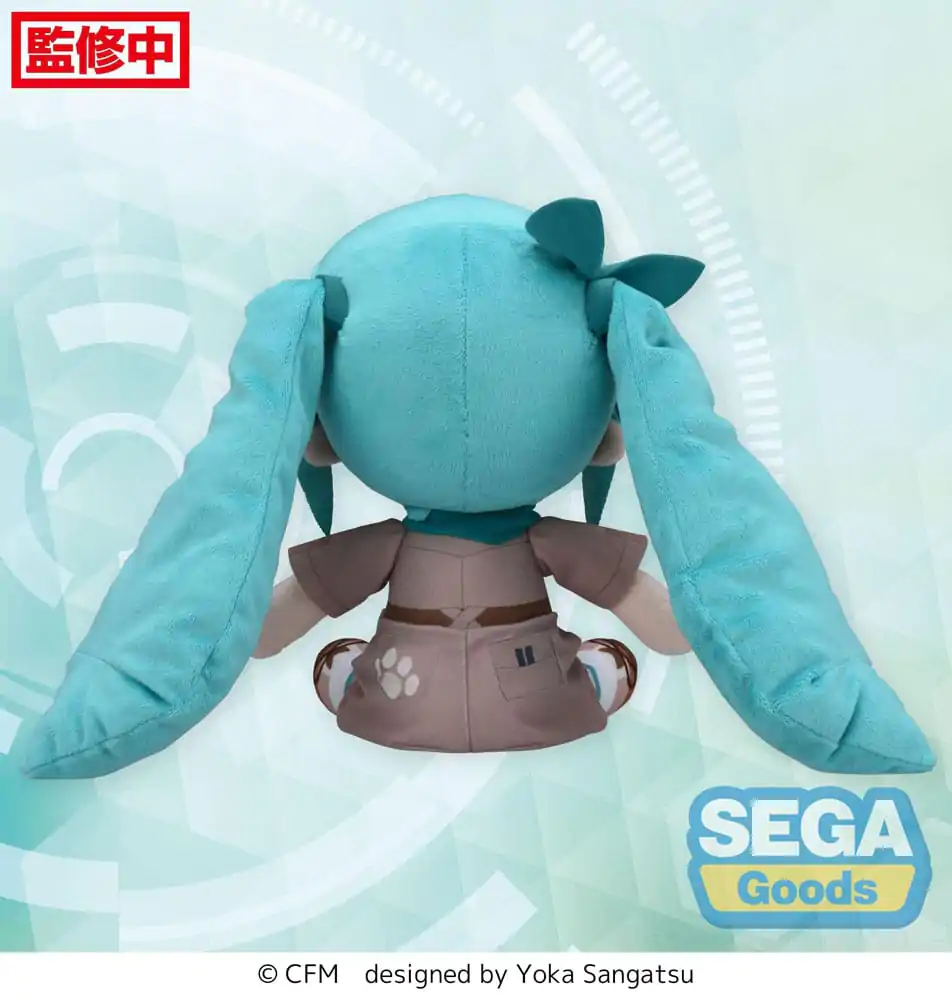 Hatsune Miku Fuwa Petit Plišasta Figura Hatsune Miku Going Out Series Zoo Ver. M 22 cm fotografija izdelka