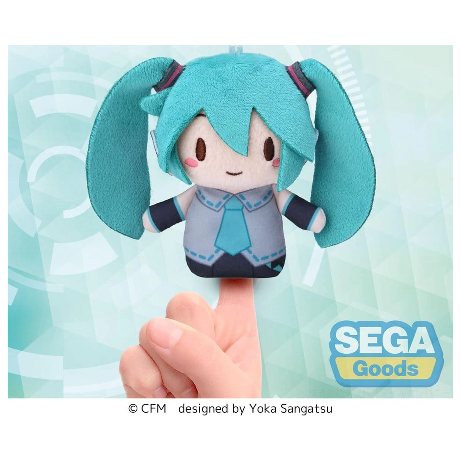 Hatsune Miku Fuwa Petit mehak plišasti lik prstna maskota 10 cm fotografija izdelka