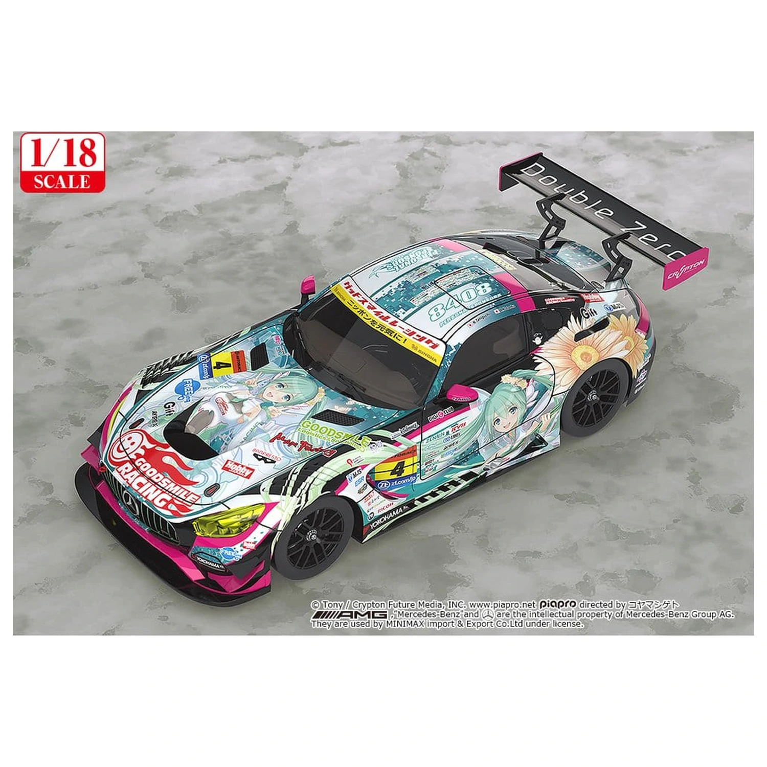Hatsune Miku GT Project Vozilo 1/18 Good Smile Hatsune Miku AMG 2017 SUPER GT Ver. 26 cm fotografija izdelka