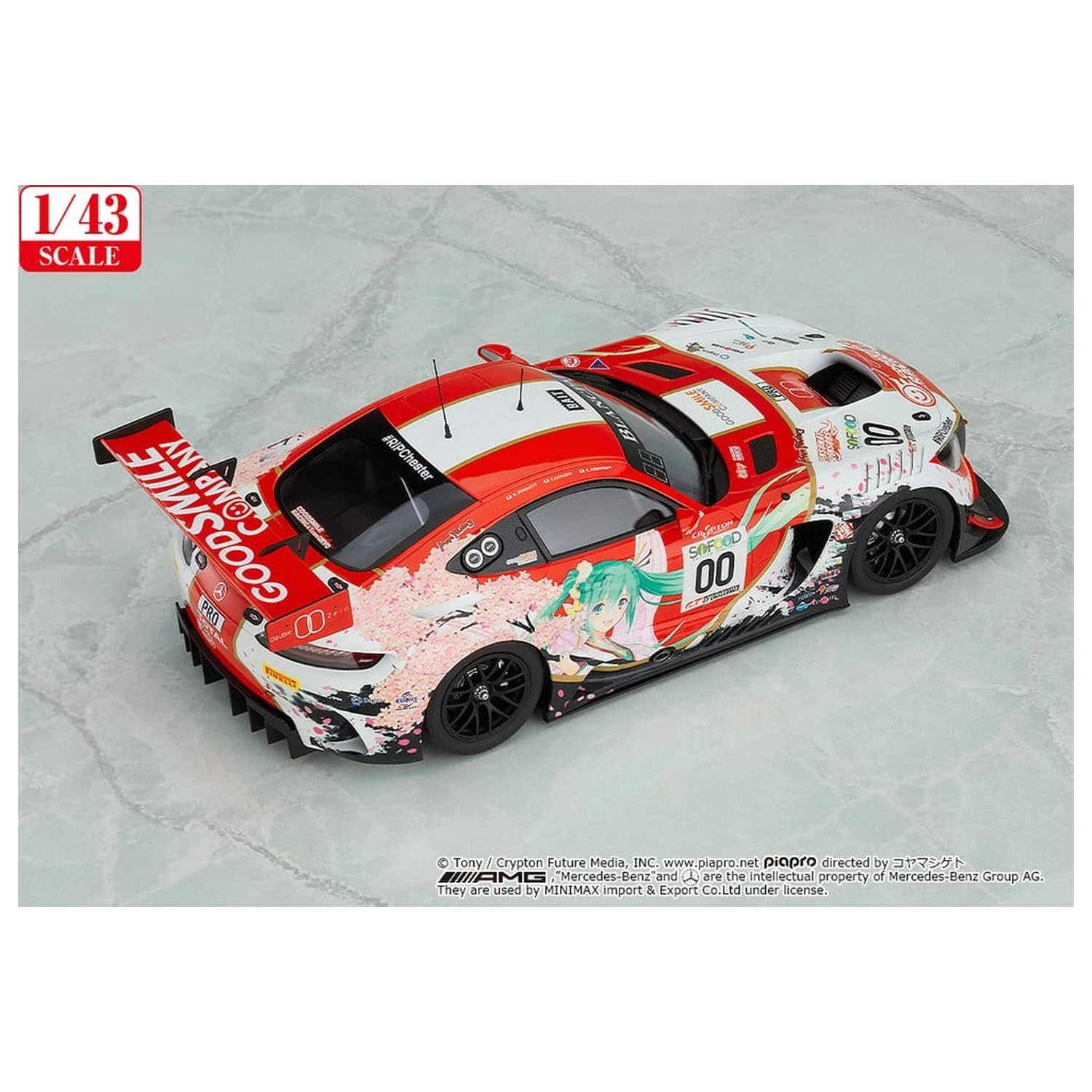 Hatsune Miku GT Project Vozilo 1/43 Good Smile Hatsune Miku AMG 2017 SPA24H Ver. 11 cm fotografija izdelka